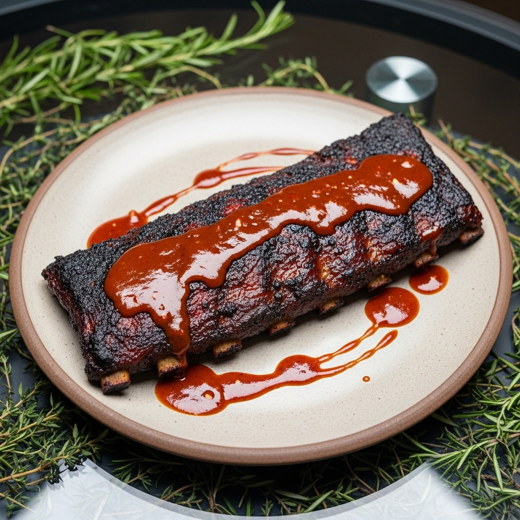Memphis Smokehouse BBQ Ribs with Spicy Mop Sauce