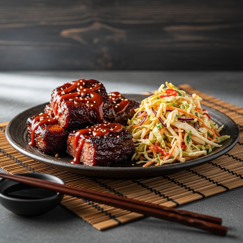 Memphis-Style BBQ Burnt Ends with Spicy Slaw