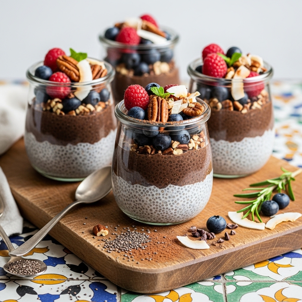 Mexican Choco-Chia Pudding Parfaits for Keto Brunch Delight