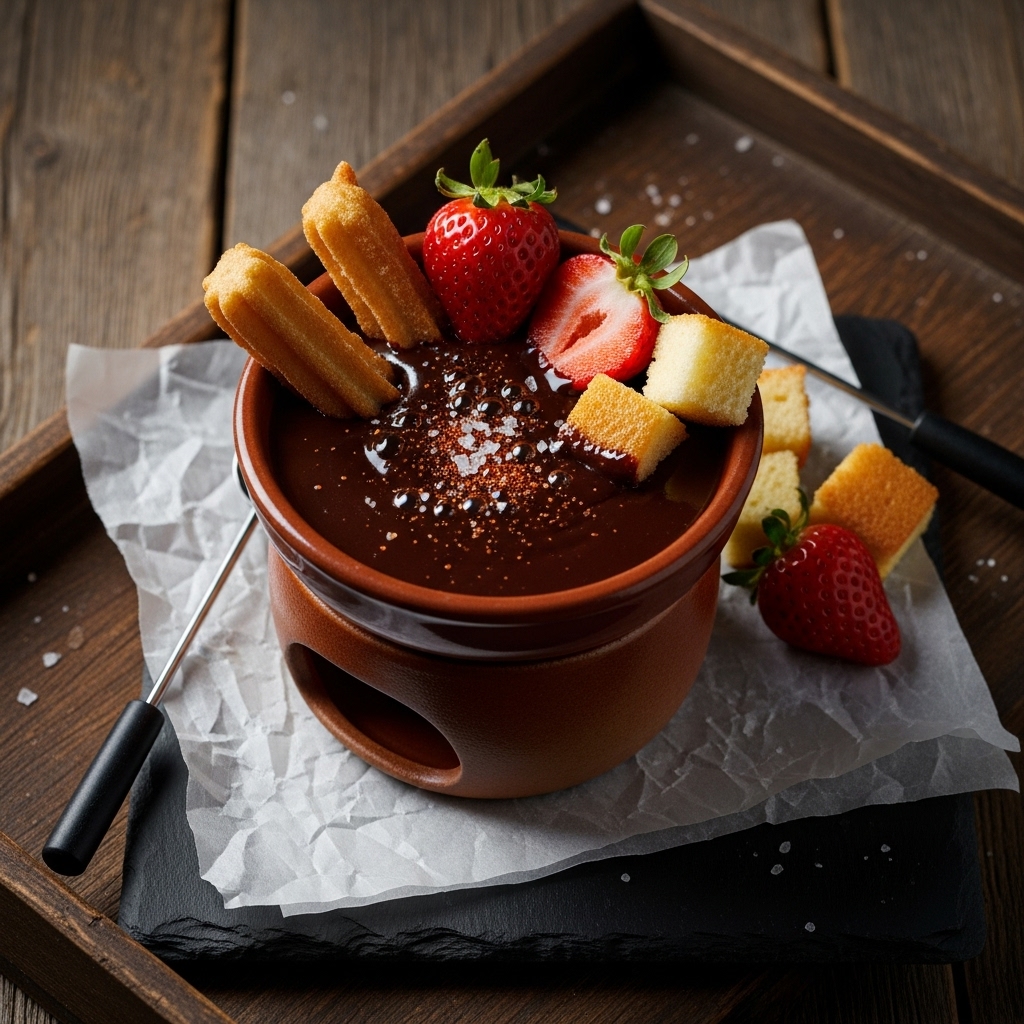 Mexican Chocolate Fondue for Two