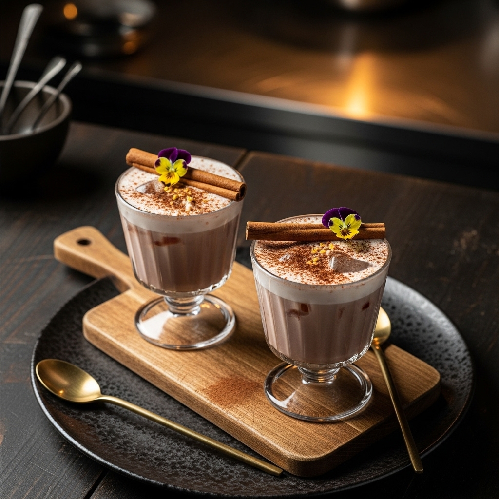 Mexican Chocolate Horchata Mocktail for Two