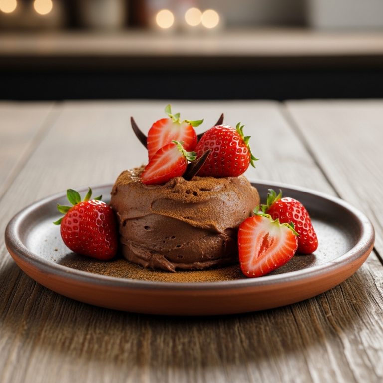 Mexican Chocolate Mousse with Tequila-Infused Strawberries