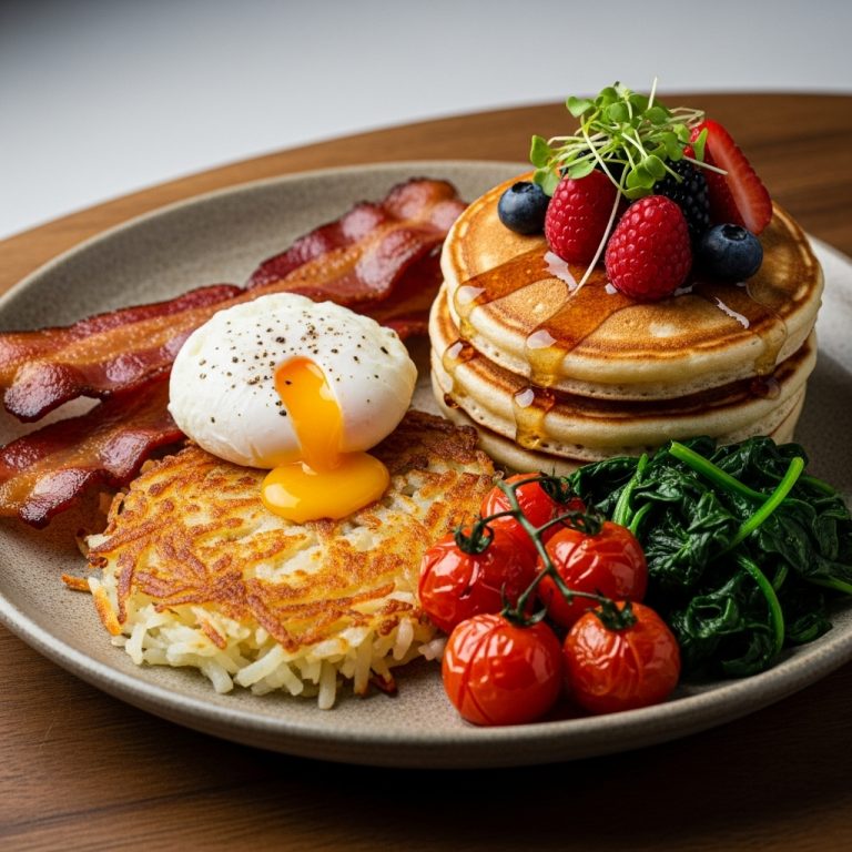 “Michelin-Star Gluten-Free American Breakfast Delight: A Sensory Experience”