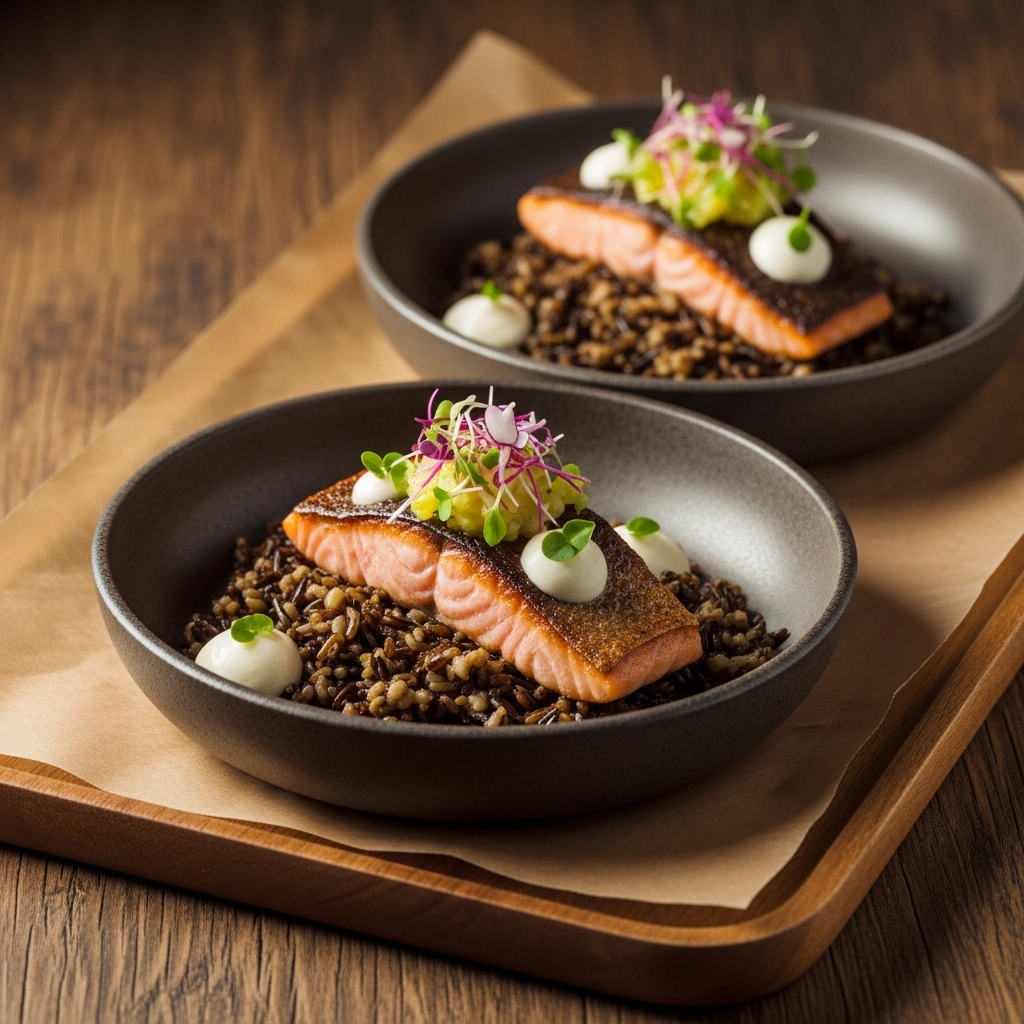 Michelin-Star Gluten-Free New Zealand Salmon & Wild Rice Bowls: A Cinematic Culinary Experience
