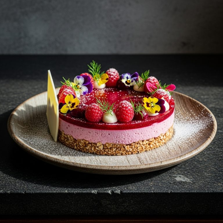 Michelin-Star Worthy Nordic Gluten-Free Raspberry Mousse Torte