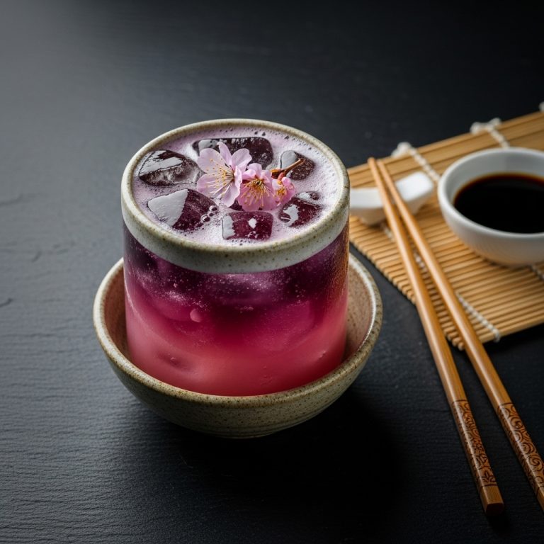 Midnight Cherry Blossom Fizz