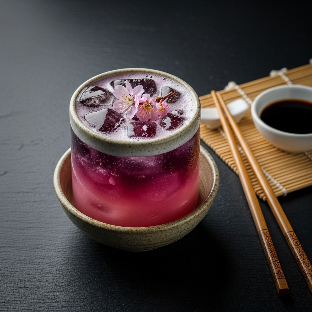 Midnight Cherry Blossom Fizz