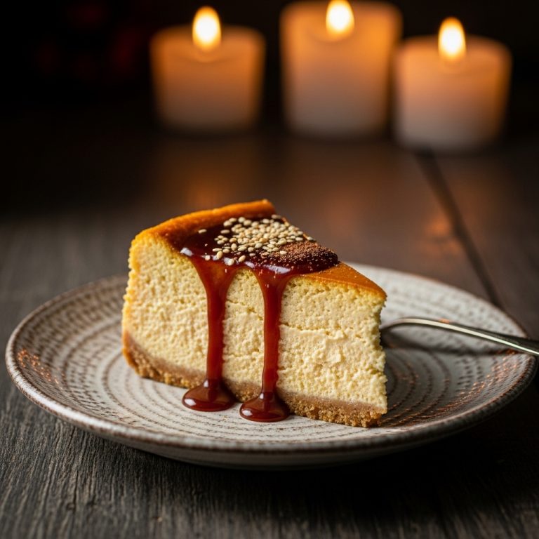 Miso Caramel Paleo Japanese Cheesecake