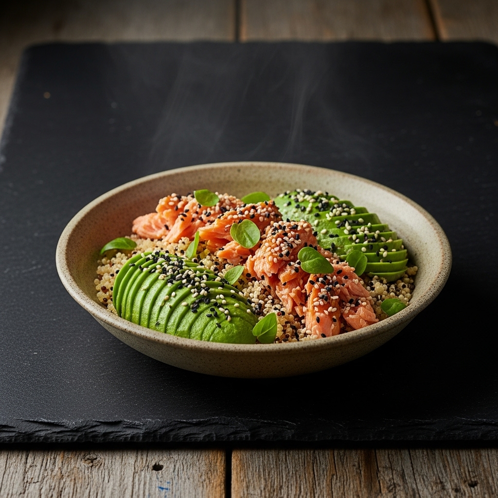 Miso Salmon & Avocado Quinoa Bowl: A Paleo Energy Boost