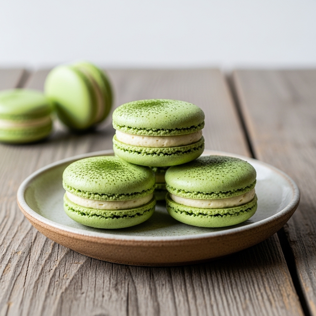 Moonlit Matcha Macarons