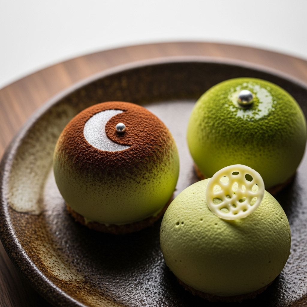 Moonlit Matcha Mousse Cakes