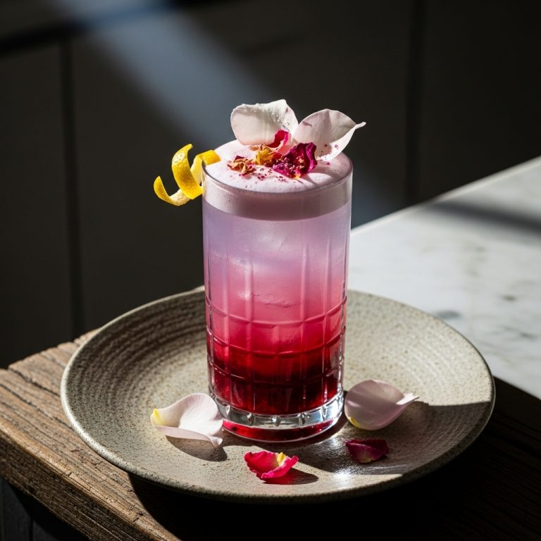 Moonlit Rose Mocktail: A Vegetarian’s Delight