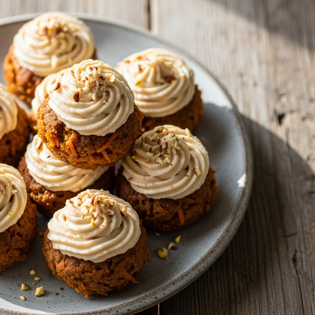Moroccan Brunch Delight: Paleo Spiced Carrot Cake Bites with Almond Butter Frosting