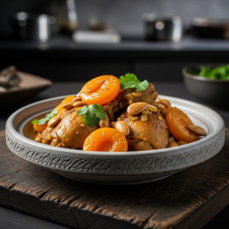 Moroccan Chicken Tagine with Apricots and Almonds: A Flavorful and Easy Lunch Recipe