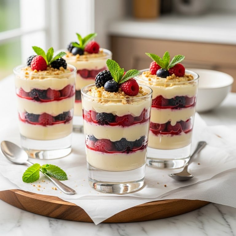 Moroccan Keto Brunch Sweet: Spiced Berry Custard Parfaits