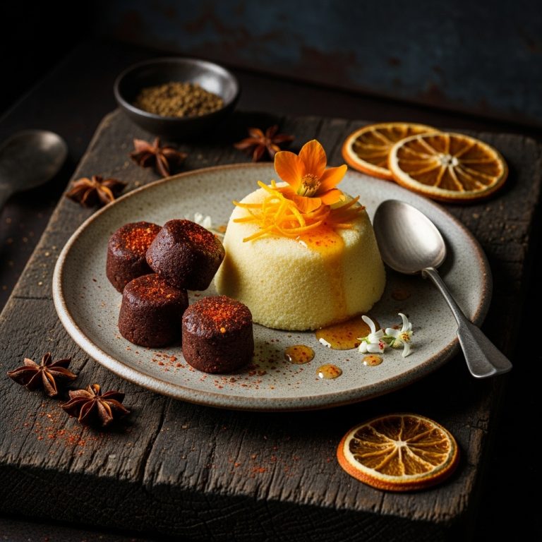 Moroccan Orange Blossom Semolina Pudding (Harissa-Spiced Fudge Bites)