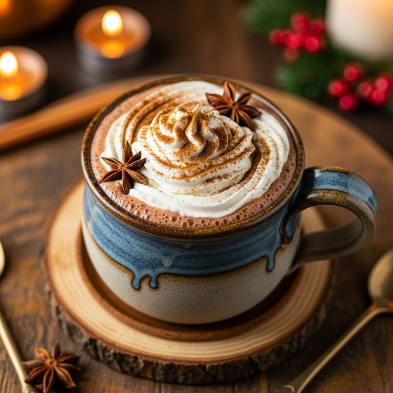 Moroccan Spiced Hot Chocolate with Cinnamon Whipped Cream