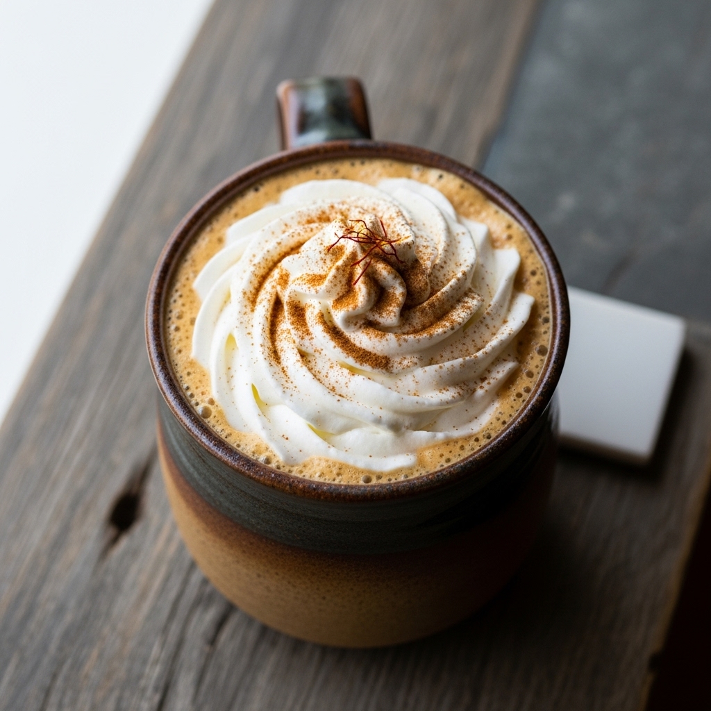 Moroccan Spiced Iced Coffee with Coconut Whipped Cream