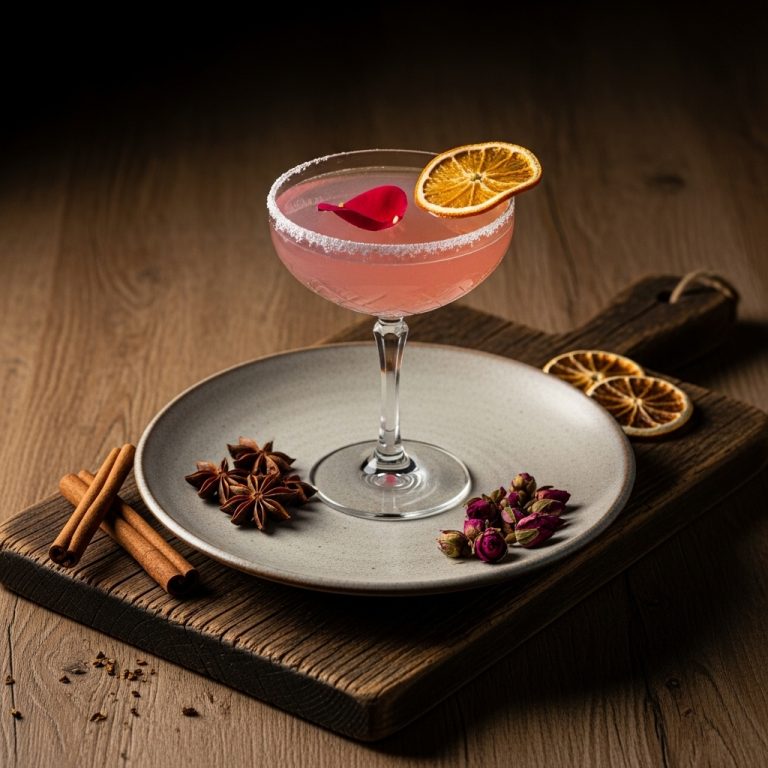 Moroccan Spiced Rosewater Cocktail