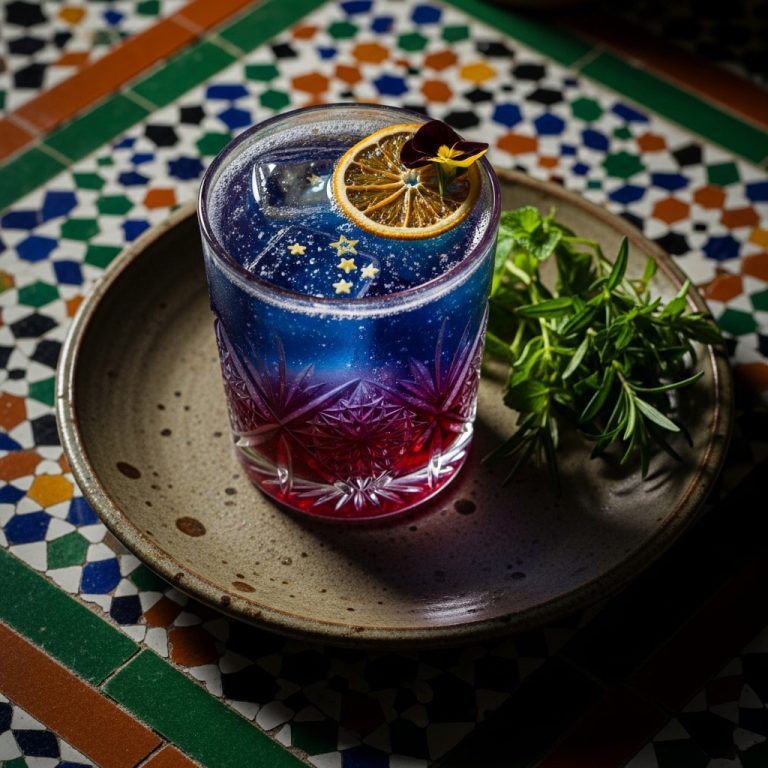 Moroccan Starry Night Sparkling Mocktail