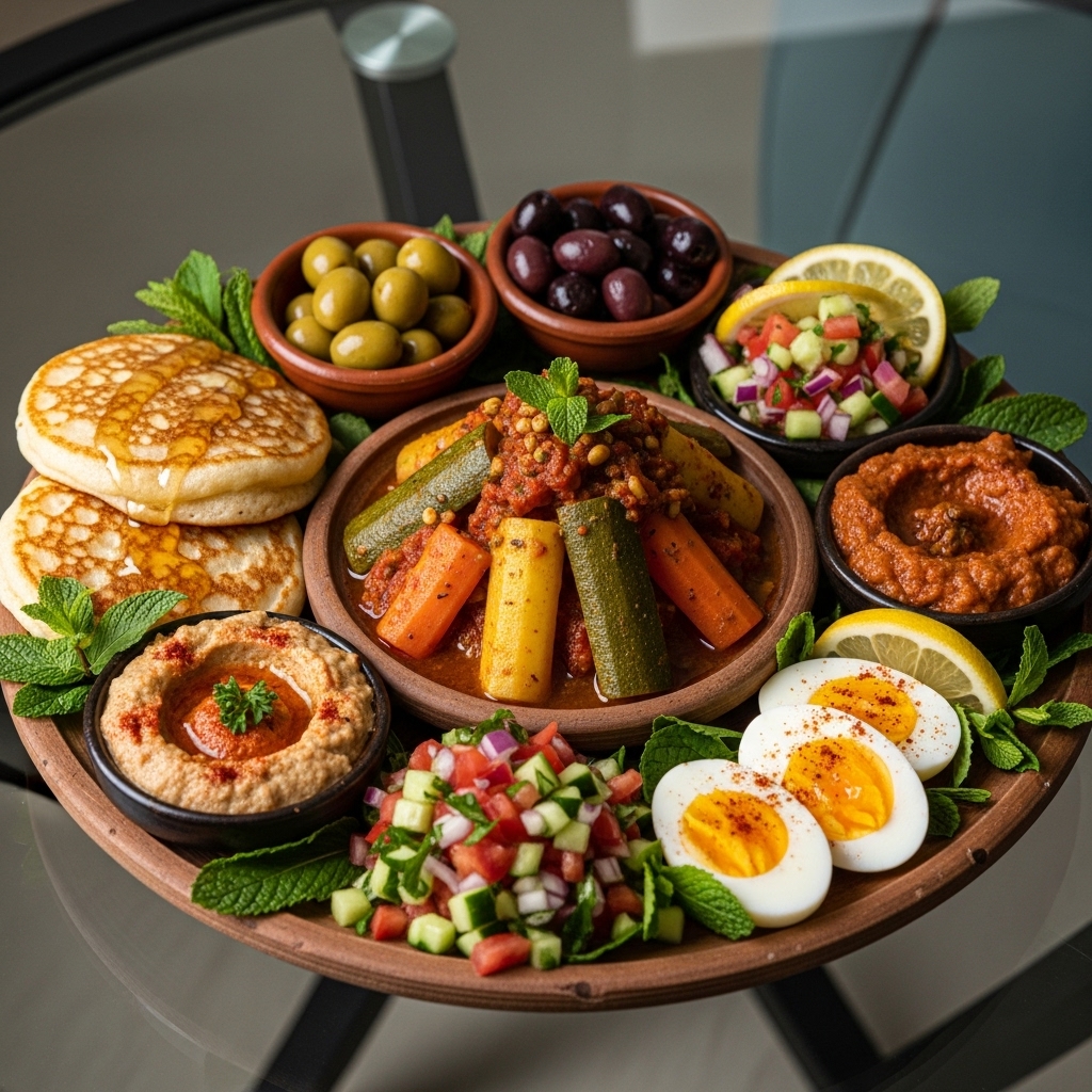 Moroccan Vegetarian Breakfast Feast: A Mouthwatering Culinary Experience
