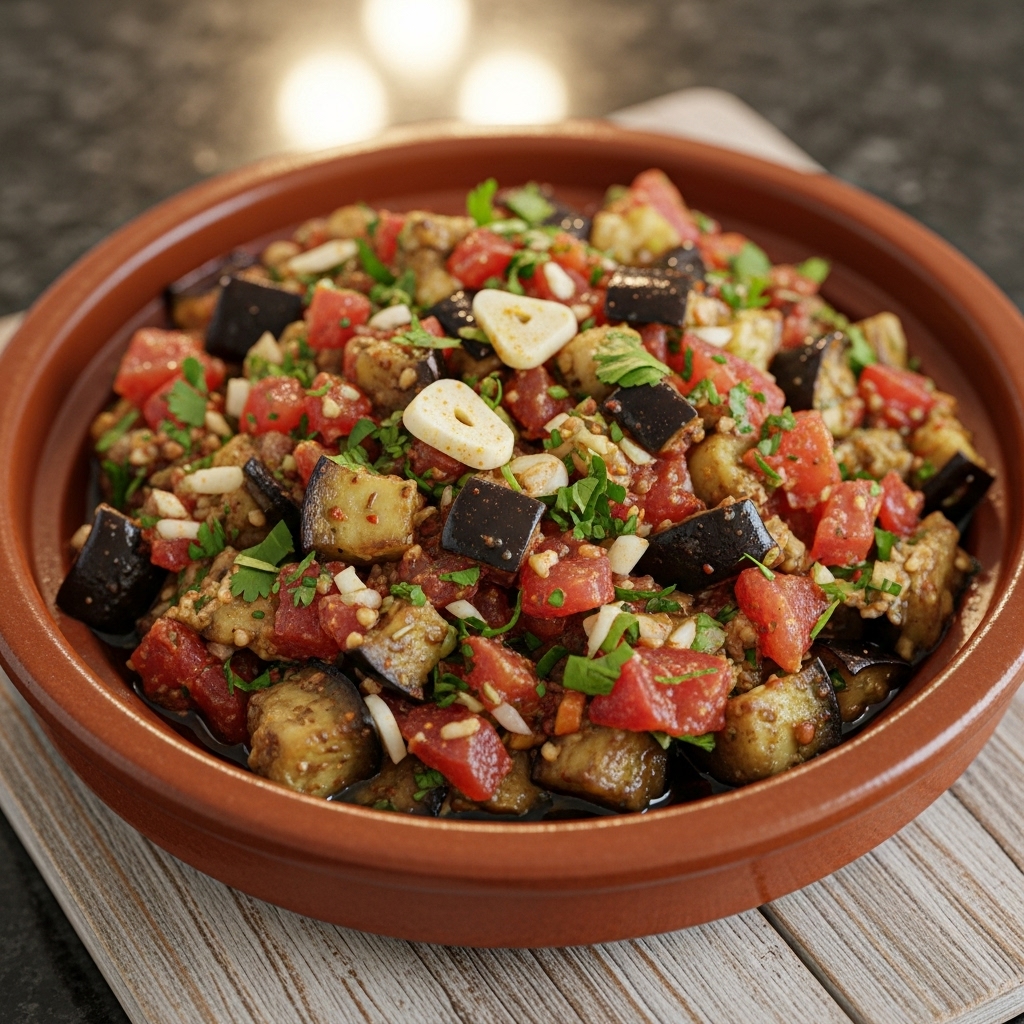 Moroccan Zaalouk with Eggplant and Tomatoes – A Culinary Journey to the Heart of Morocco