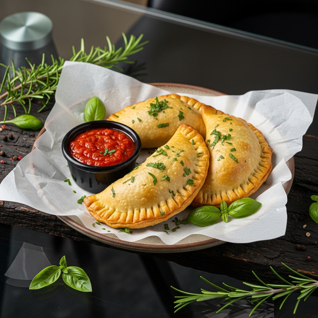 Mouthwatering Argentine Vegetarian Empanadas with Spicy Roasted Red Pepper Sauce