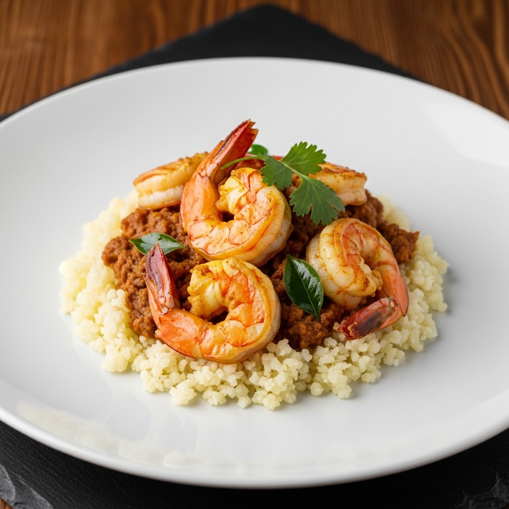 “Mouthwatering Coconut Curry Prawns on Cauliflower Rice – A Delectable Sri Lankan Snack for Paleo Enthusiasts”