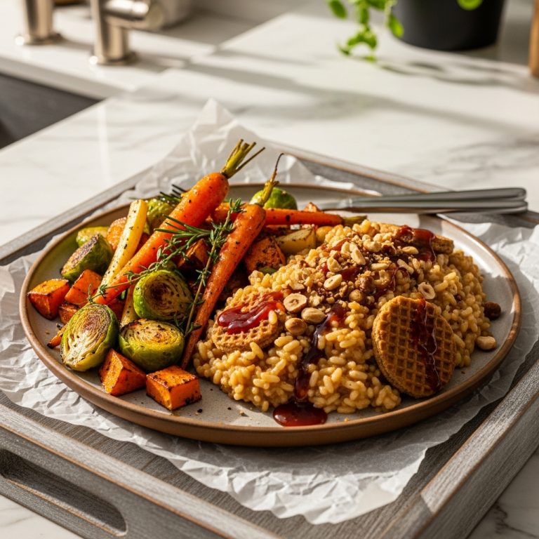 Mouthwatering Dutch Vegetarian Dinner – Creamy Stroopwafel Risotto and Warm Roasted Winter Vegetables