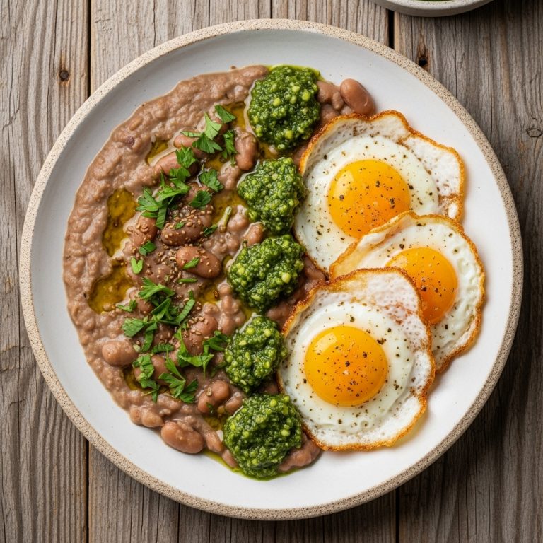 Mouthwatering Egyptian Brunch Keto-friendly Ful Medames, Spicy Schug & Crispy Eggs