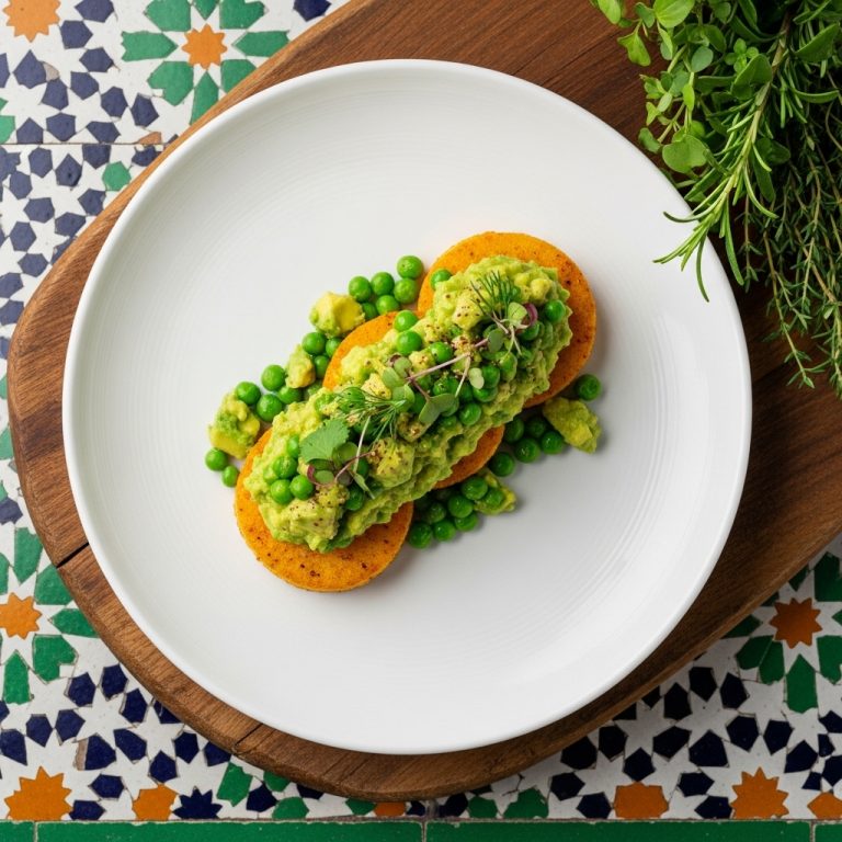 Mouthwatering Gluten-Free Australian Brunch: Avocado Smashed Peas on Polenta Rounds
