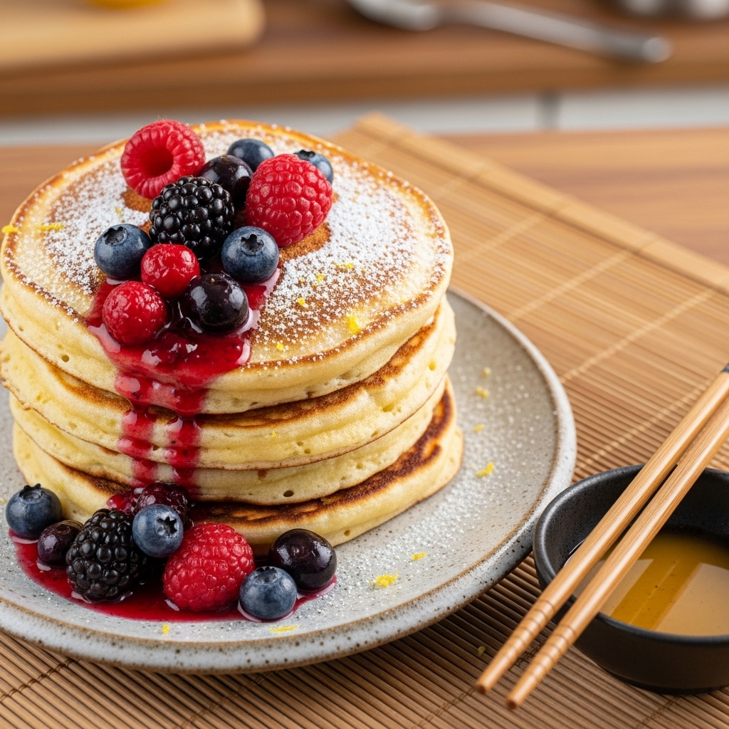 Mouthwatering Gluten-Free Lemon Ricotta Pancakes with Berry Compote