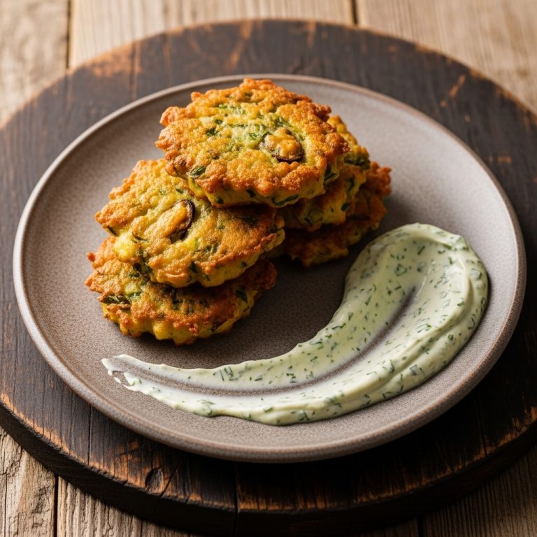 “Mouthwatering Gluten-Free New Zealand Breakfast: Mussel Fritters with Herb Aioli”