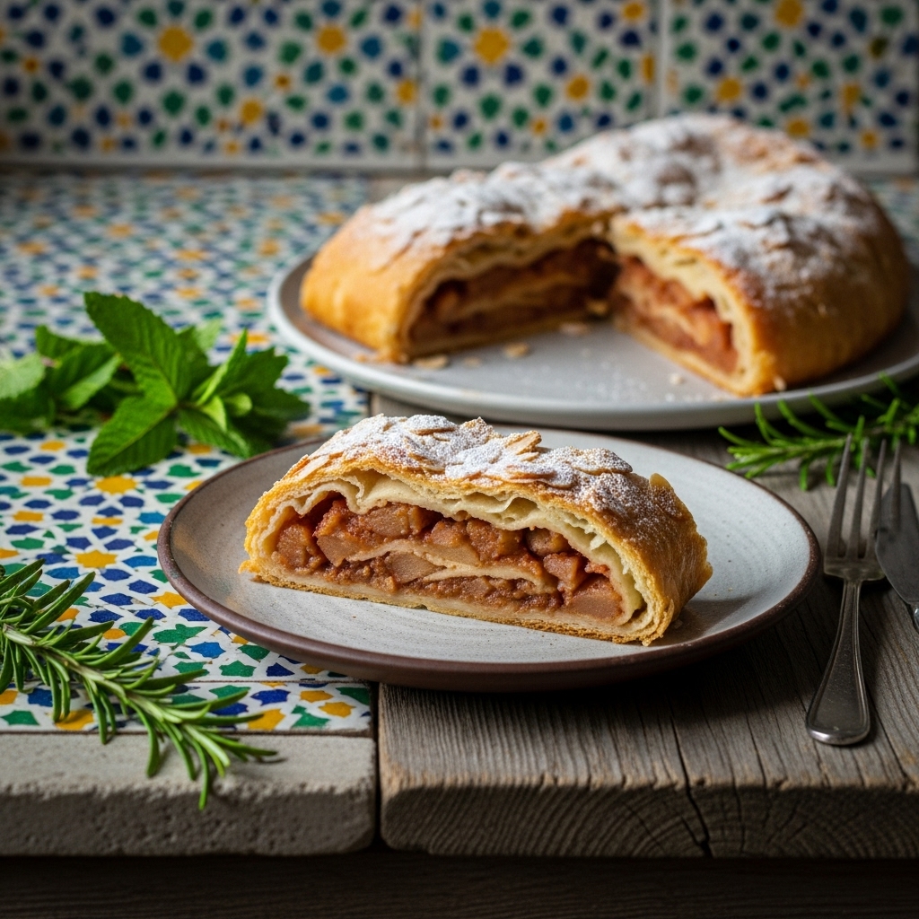 “Mouthwatering Gluten-Free Polish Apple Strudel with Almond Crust”