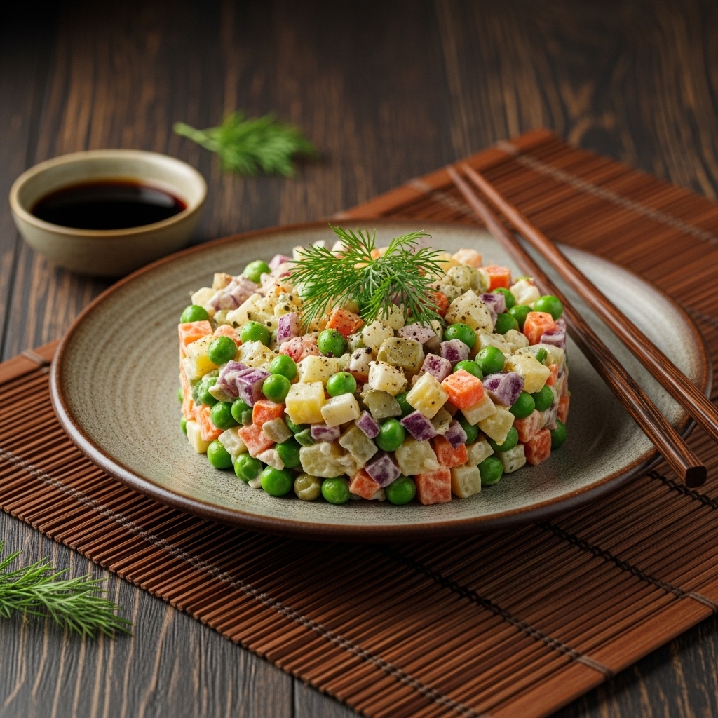 “Mouthwatering Gluten-Free Russian Salad: A Sensational Cinematic Dish”