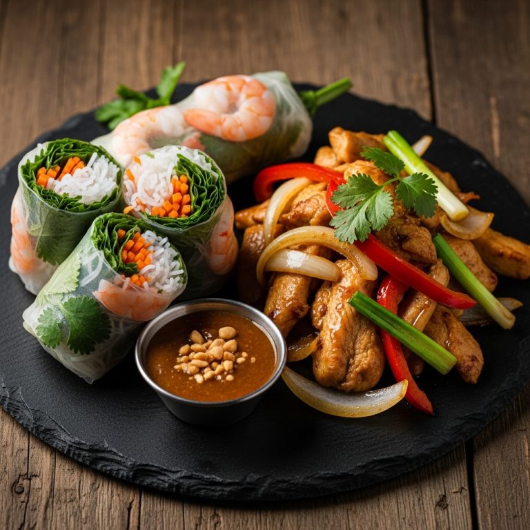 Mouthwatering Gluten-Free Vietnamese Dinner: Fresh Summer Rolls & Lemongrass Chicken Stir-Fry