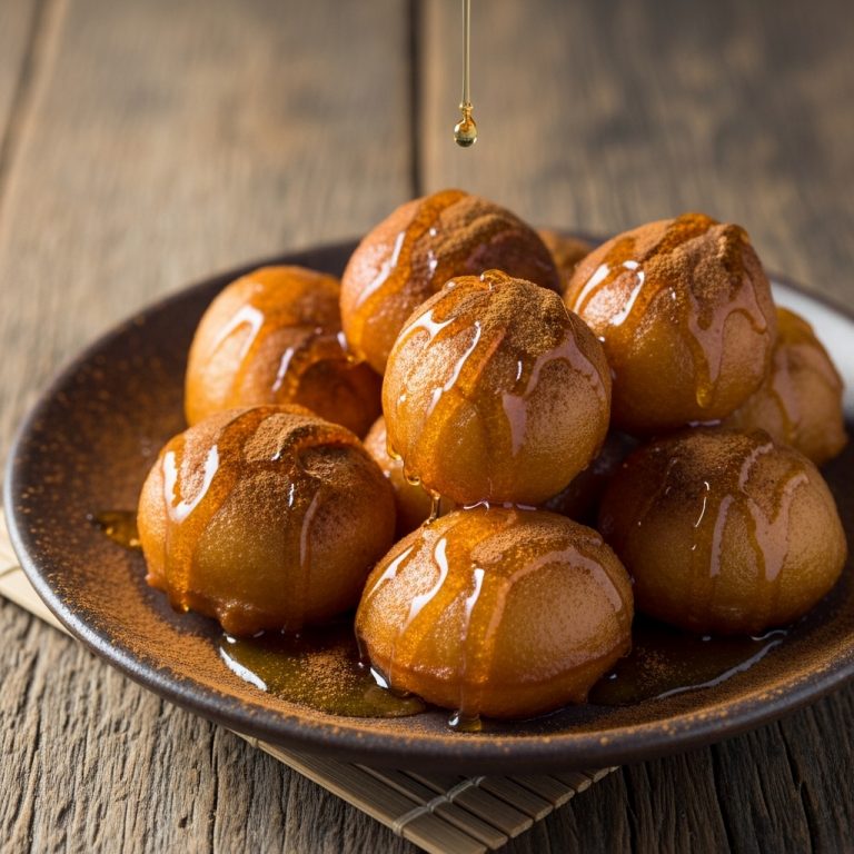 Mouthwatering Greek Loukoumades Drenched in Honey Syrup & Cinnamon