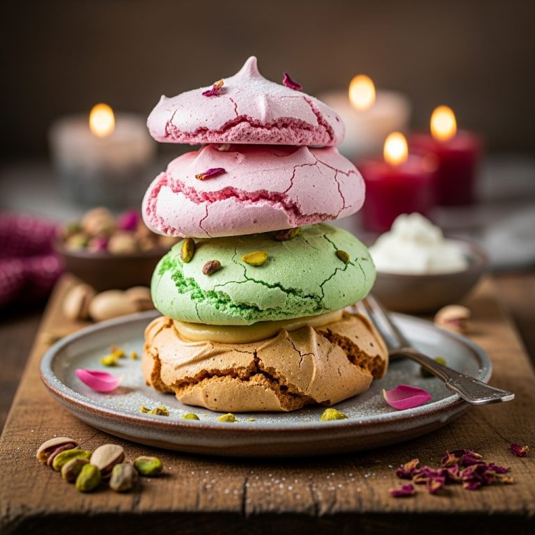 “Mouthwatering Israeli Vegan Meringue Trio Tower”