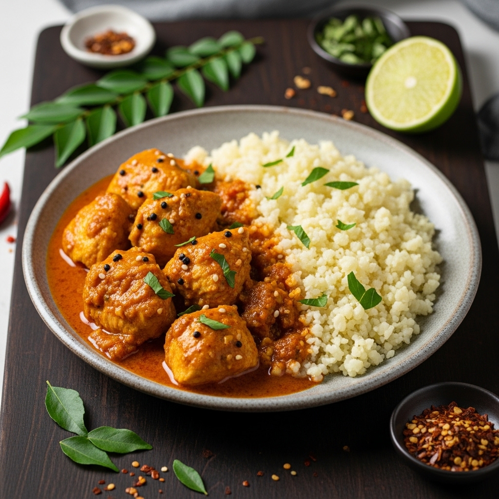 Mouthwatering Keto Caribbean Chicken Curry with Cauliflower Rice (Gluten-Free)