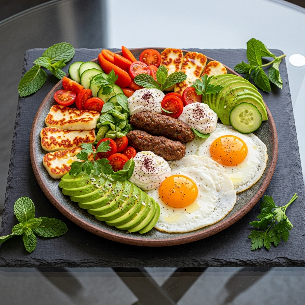 “Mouthwatering Lebanese Paleo Breakfast Platter: A Sensory Delight for Online Foodies”