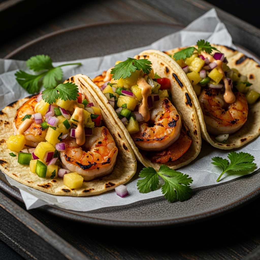 Mouthwatering Mexican Gluten-Free Shrimp Tacos with Pineapple Salsa