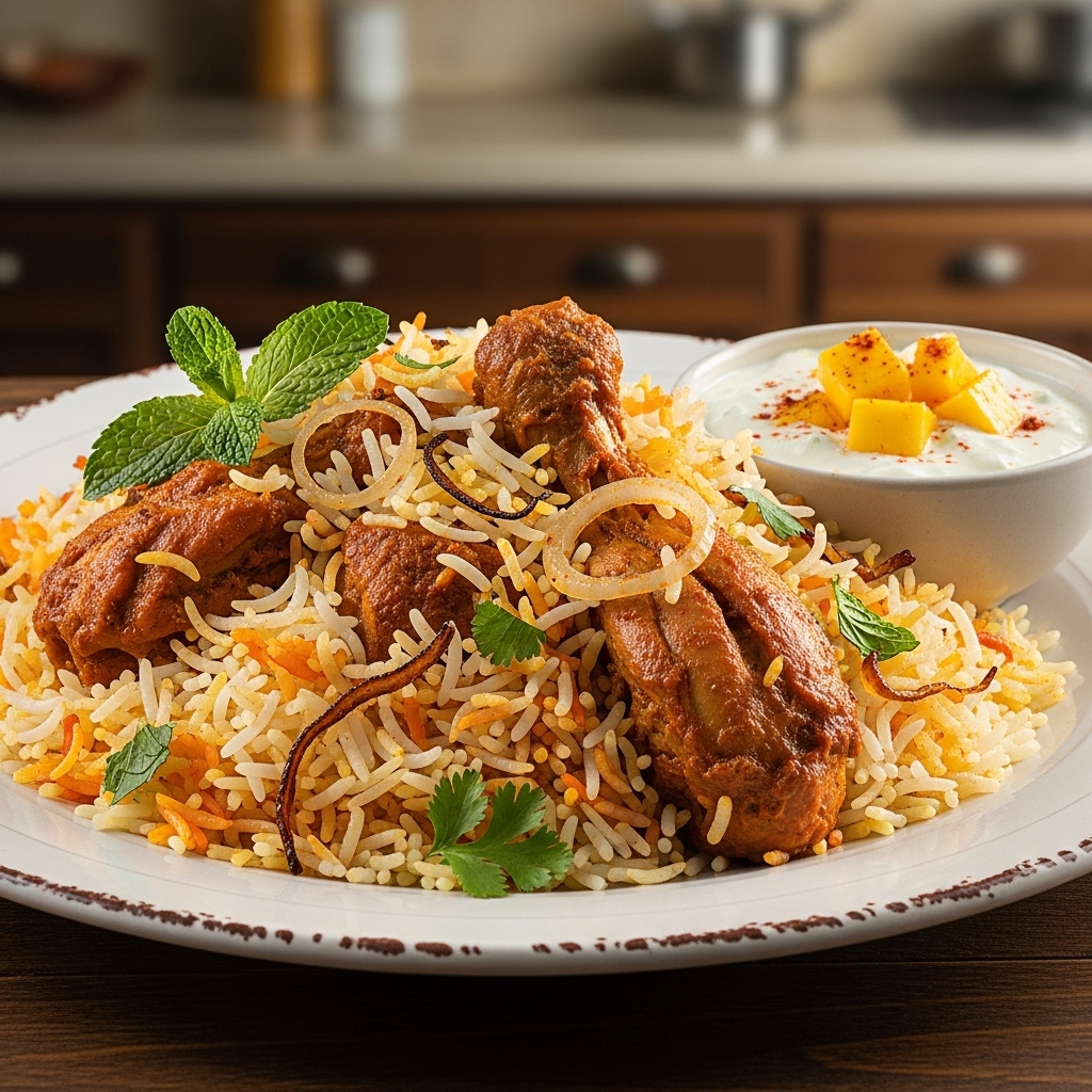 Mouthwatering Pakistani Chicken Biryani with Mango Raita – An Authentic Culinary Experience