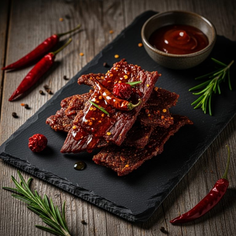 Mouthwatering Paleo BBQ Beef Jerky with Spicy Honey Glaze