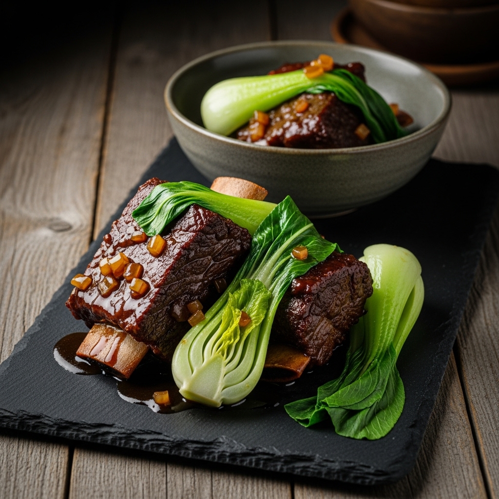 Mouthwatering Paleo Chinese Braised Beef Short Ribs with Bok Choy