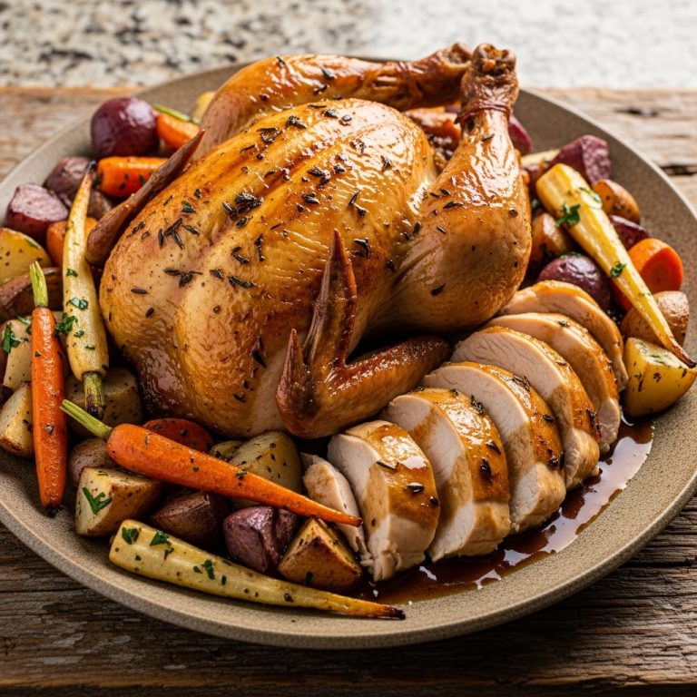 Mouthwatering Paleo Dutch Oven Herb Roasted Chicken with Root Vegetables