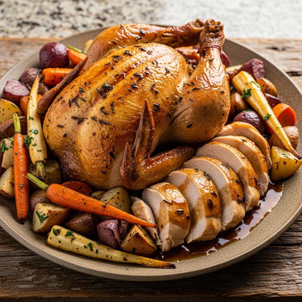 Mouthwatering Paleo Dutch Oven Herb Roasted Chicken with Root Vegetables