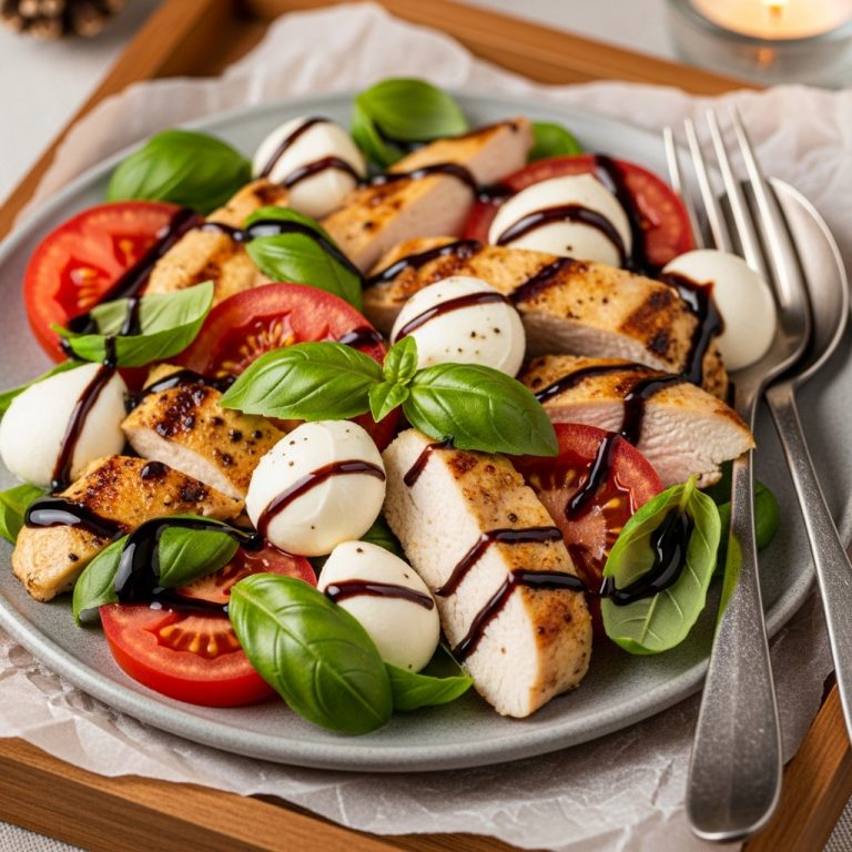 Mouthwatering Paleo-friendly Italian Chicken Caprese Salad with Balsamic Glaze Recipe