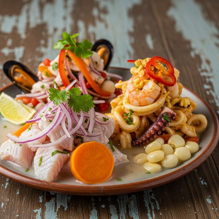 “Mouthwatering Peruvian Ceviche Trio – A Sensory Feast for Seafood Lovers”