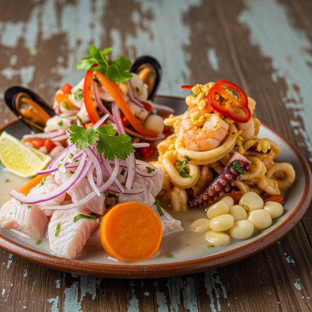“Mouthwatering Peruvian Ceviche Trio – A Sensory Feast for Seafood Lovers”
