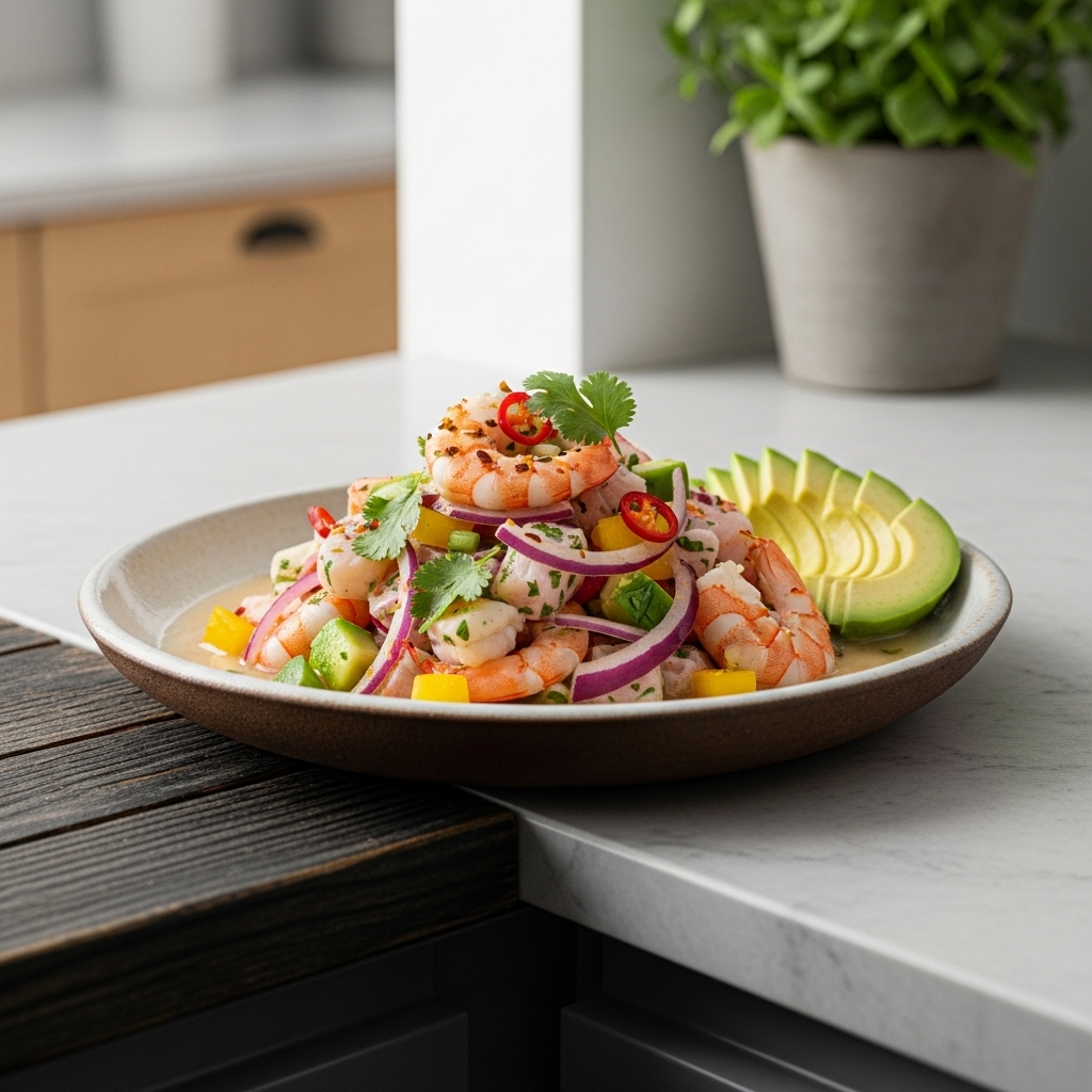 Mouthwatering Peruvian Shrimp Ceviche Keto-Friendly Snack
